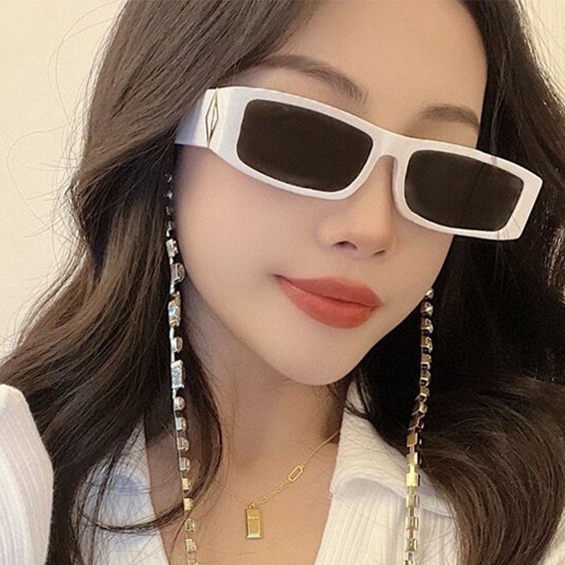 Kính Mát Gọng Vuông Nhỏ Phong Cách Âu Mỹ Cổ Điển Chống Tia UV Thời Trang Cho Nữ