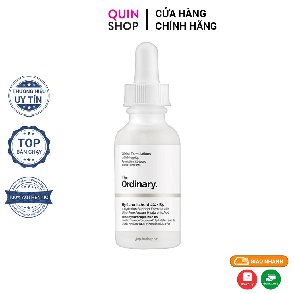 Tinh Chất Cấp Ẩm, Làm Dịu Da The Ordinary Hyaluronic Acid 2% + B5 Serum