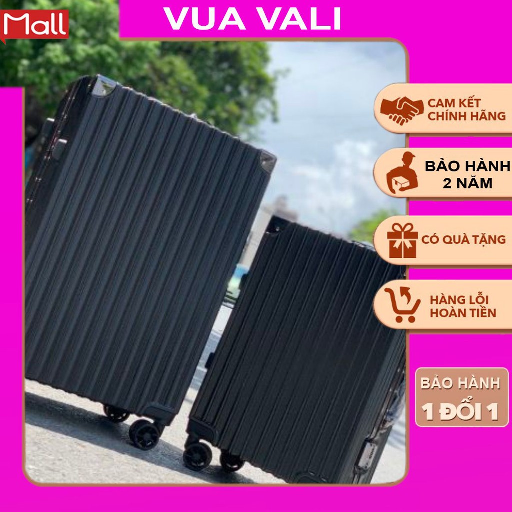 Vali cao cấp khóa sập khung nhôm size 20 ing 24 ing mẫu mới 2021