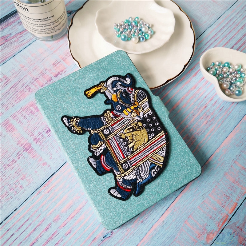 ☸ Sticker Ủi Thêu Hình Voi Ai Cập ☸ 1 Miếng Vá Ủi Quần Áo Hình Huy Hiệu (M - 12.3CM * 10CM)