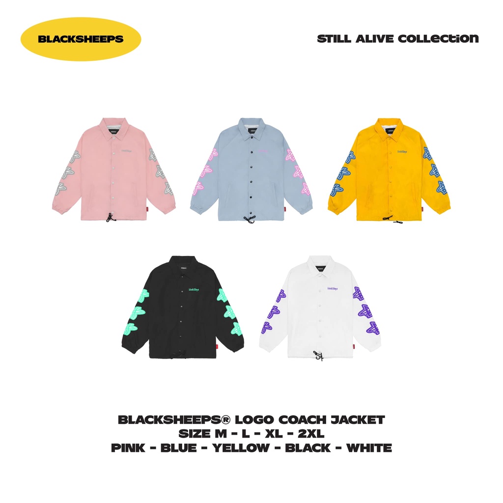 Áo Khoác dù BLACKSHEEPS màu Hồng aka LOGO COACH JACKET - BLUE QUARTZ