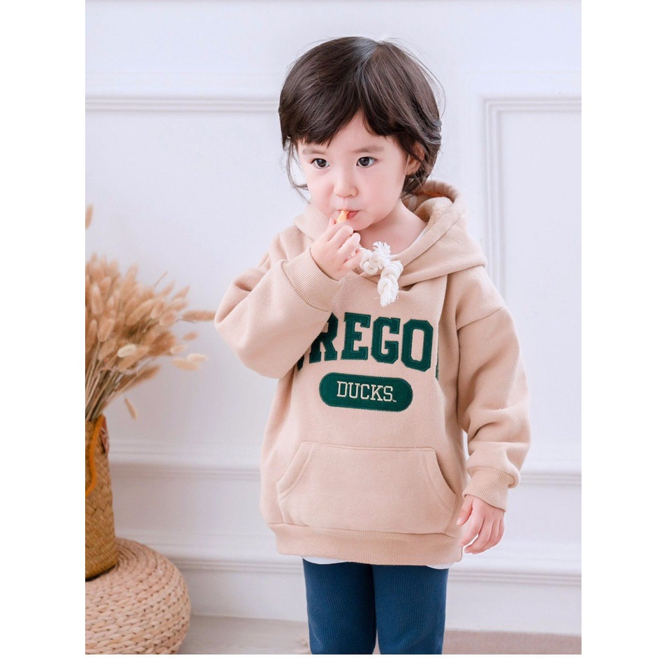 ÁO ĐÔI NỈ HOODIE MŨ MÀU BE OREGON MẸ VÀ BÉ BINSHOUSE | BigBuy360 - bigbuy360.vn