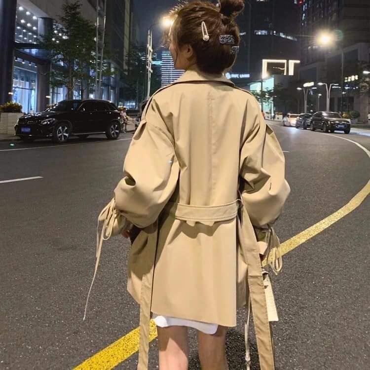 ÁO TRENCH COAT KAKI - MÃ RE268