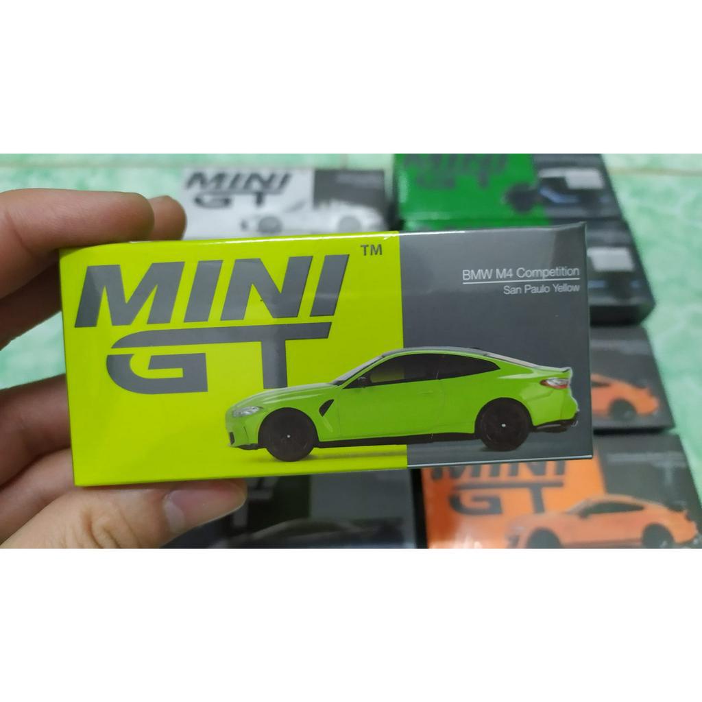 Mô hình ô tô BMW M4 Competition  San Paulo Yellow 1/64 MiniGT MGT0046