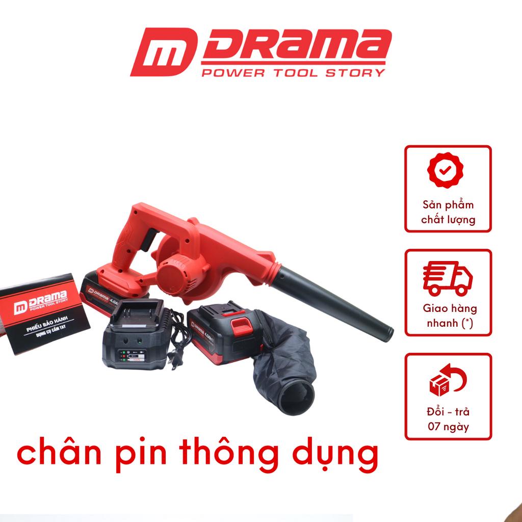 Máy Thổi Bụi dùng pin DRAMA Đỏ 1 máy 2 pin 1 sạc dung lượng cao