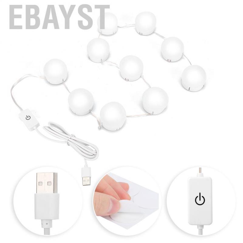 Bộ 10 bóng đèn LED 3 màu gắn gương trang điểm chất lượng cao