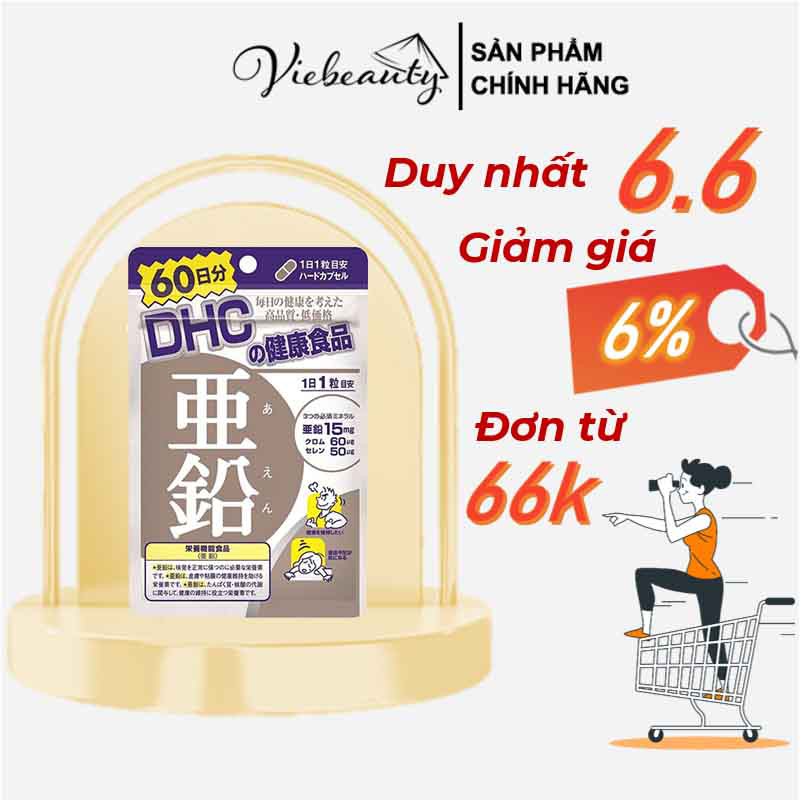 Kẽm DHC Viên Uống Giảm Mụn Và Bổ Não DHC ZinC 15 và 30 ngày - Viebeauty