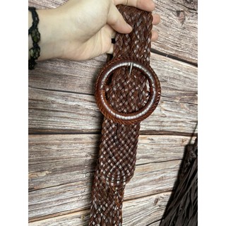 Thắt lưng da thật vintage da mềm bản 8cm freesize