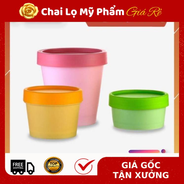 Hủ Đựng Kem ❤ Hũ ly thái 200g chiết mỹ phẩm ,  Hũ nhựa đựng kem , phụ kiện du lịch