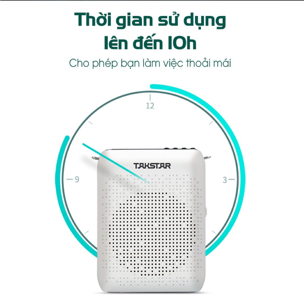 【Chính hãng】Máy trợ giảng Takstar E220,  loa trợ giảng Không dây, có dây Bluetooth, FM, mic không dây sử dụng UHF