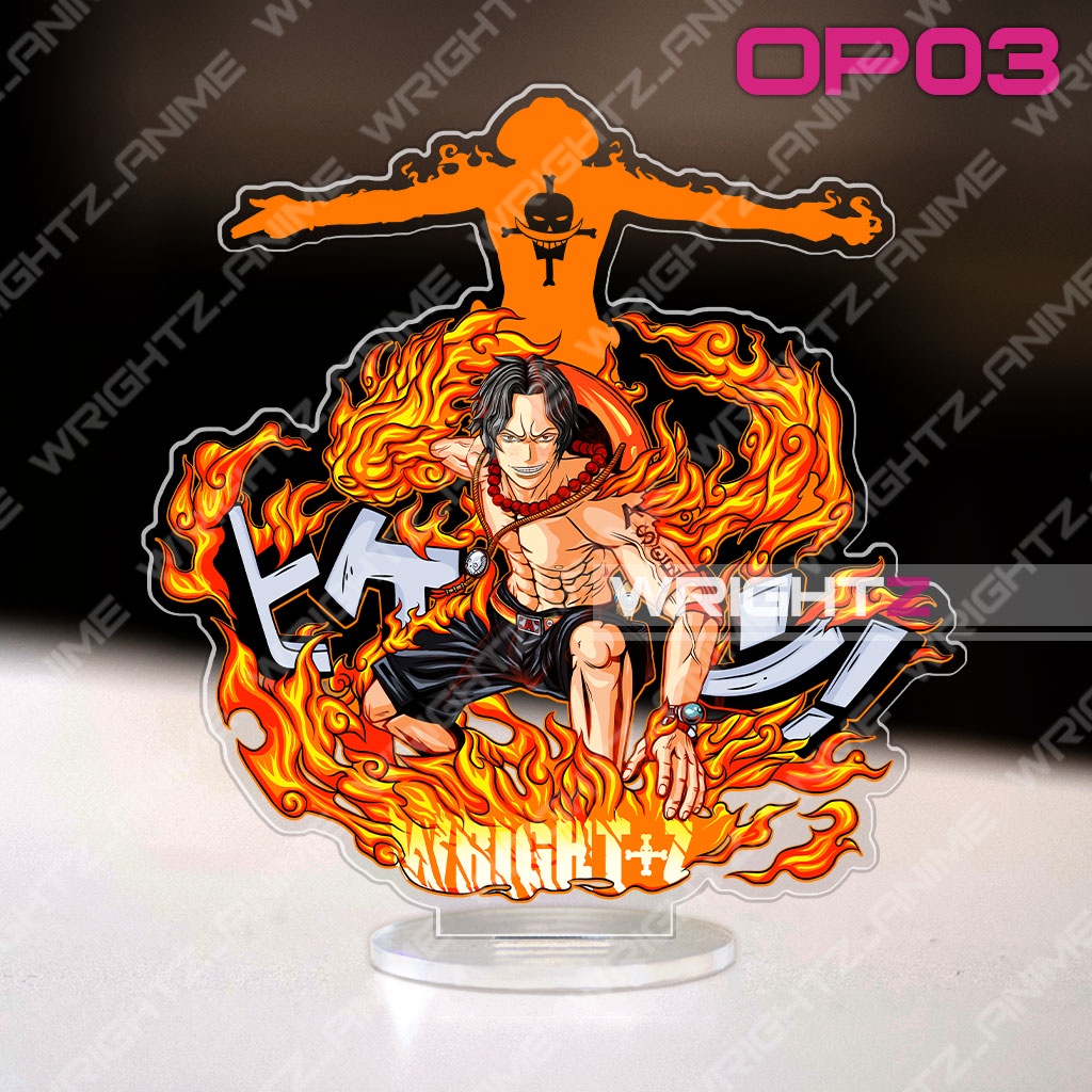 Mô hình Standee Wrightz bằng nhựa mica arcrylic One Piece anime Đảo Hải Tặc decor góc học tập trang trí bàn làm việc