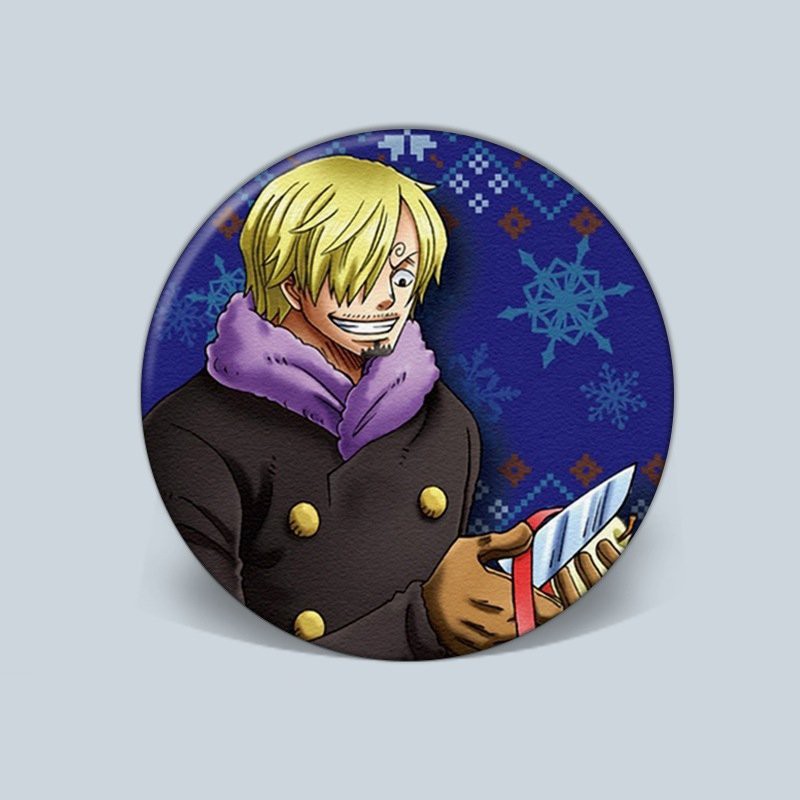 Huy hiệu cài áo in hình ONE PIECE ĐẢO HẢI TẶC phụ kiện anime chibi xinh xắn m02