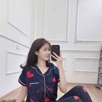 BỘ NGỦ PIJAMA VẢI LỤA KATE THÁI,NGẮN TAY QUẦN DÀI HỌA TIẾT DỄ THƯƠNG, CHẤT KATE THÁI, FORM SIÊU CHUẨN  CÓ KÈM VIDEO THẬT