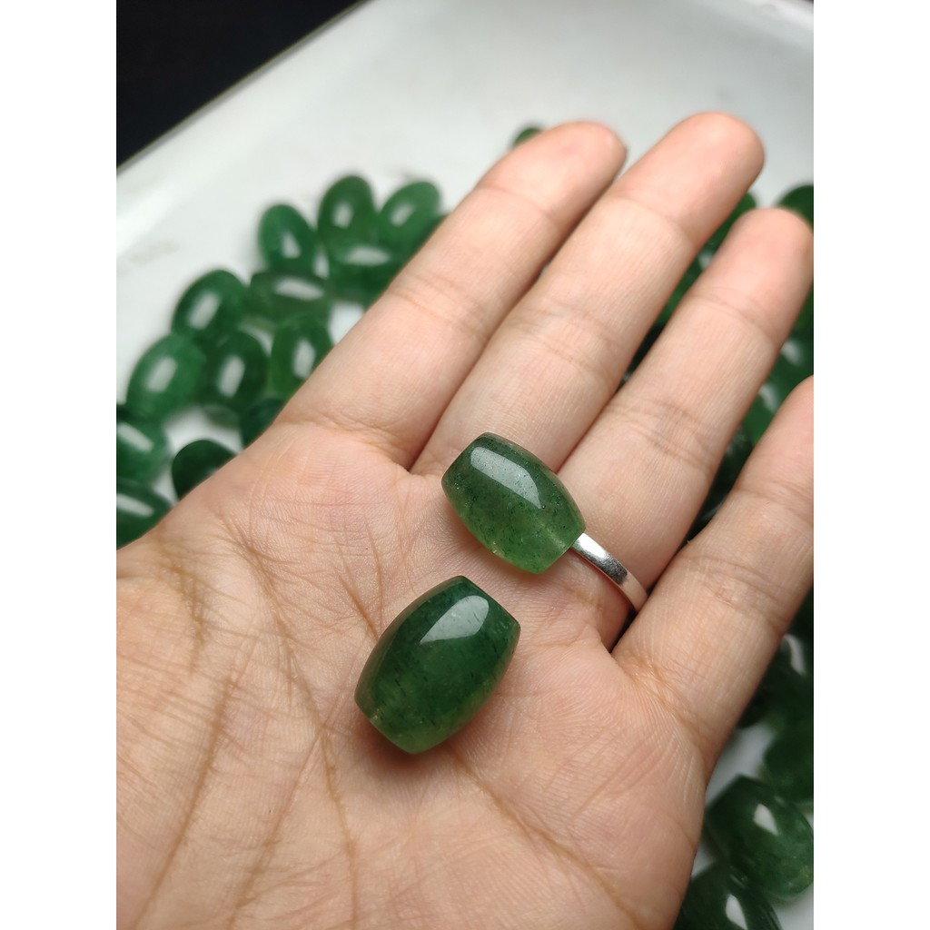 Mặt làm dây chuyền hình lu thống xanh ngọc , đơn giản, đẹp mắt, mang may mắn, tài lộc