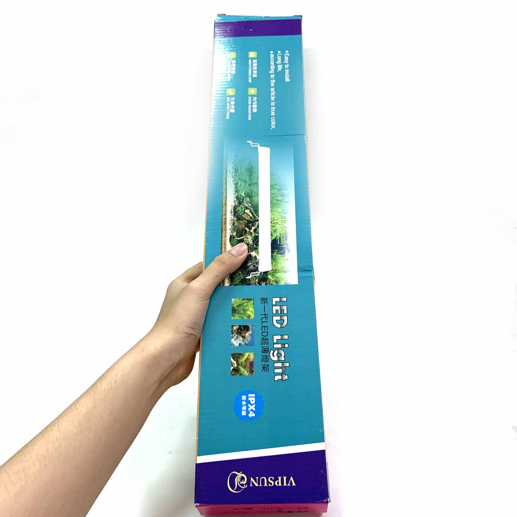 Đèn LED Máng Hồ Cá 3 Dãy Trắng Dài 40CM - 50CM - Đèn LED VIPSUN KS-400 Cho Hồ Cá, Bể Cá