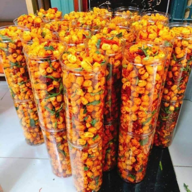 1kg Nui sấy cay vị khô bò giòn cay đậm vị, nui sấy bò lá chanh 2 túi 500gr