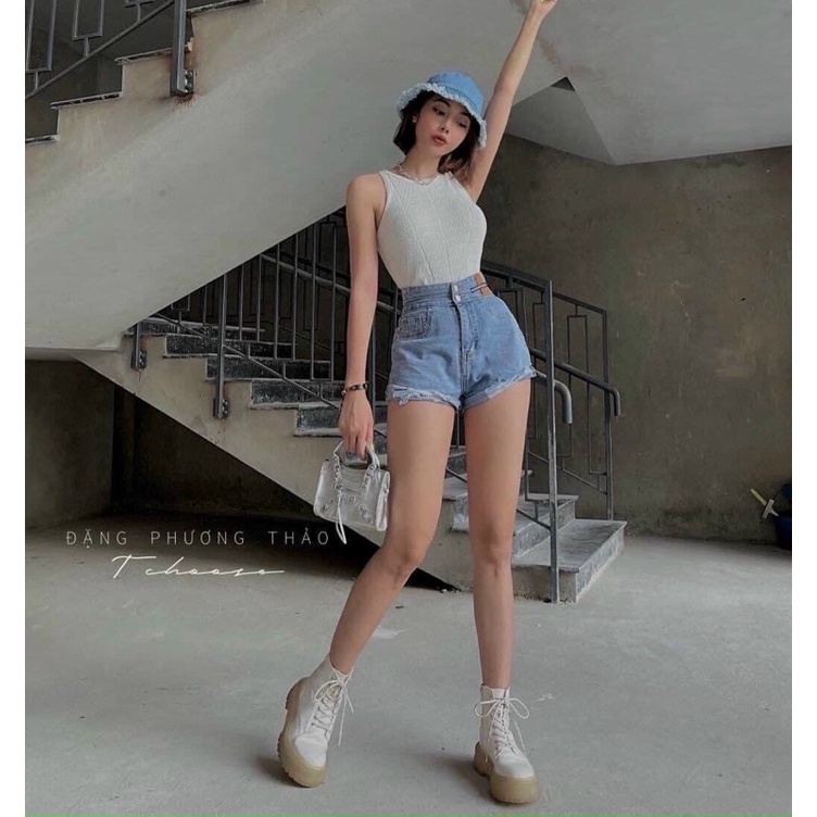 Áo ba lỗ len mỏng dáng croptop, Áo len kiểu dáng ôm sexxy co giãn AL5541 - NhiNhi Shop