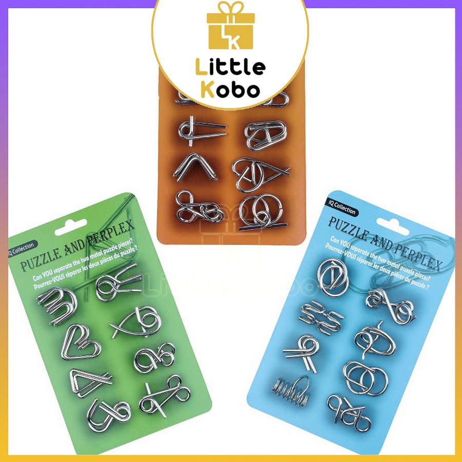 Trò Chơi Tháo Vòng Sắt Metal Wire Puzzle Trí Tuệ Thông Minh Đồ Chơi Trí Tuệ Trẻ Em Phát Triển Tư Duy - Little Kobo