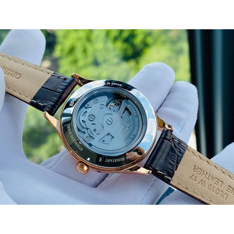 ĐỒNG HỒ NỮ CHÍNH HÃNG Orient RA-AG0022A00C Open Heart Ladies Rose Gold Leather Automatic