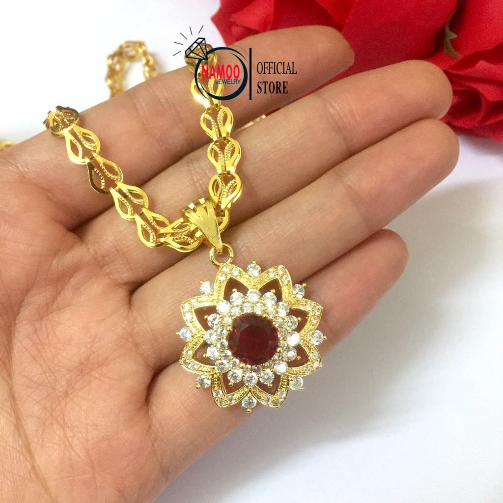 Dây Chuyền Mạ Vàng Nữ V585 Dây Dài 50cm Namoo Jewelry Chuyên sỉ