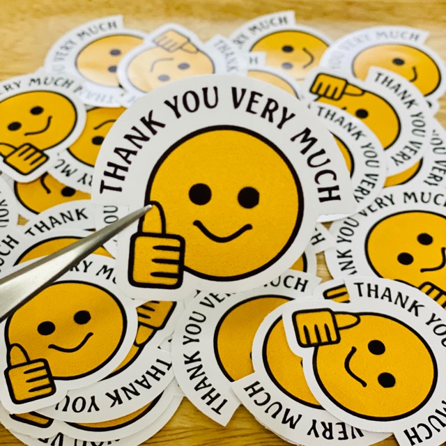 (Giá Sỉ) Sticker Thank You Very Much món quà các shop cửa hàng dành tặng khách hàng