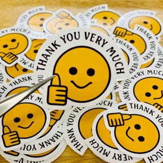 Sticker Thank You Very Much món quà các shop cửa hàng dành tặng khách hàng