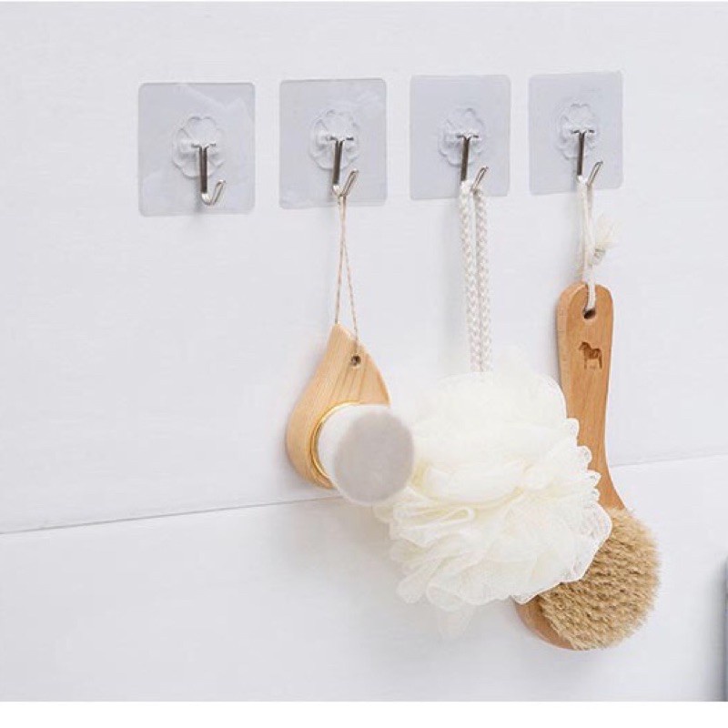 20 Móc Dán Tường Siêu Dính Trong Suốt Chịu Lực Tốt Treo Tường Chắc Chắn 6x6 cm - MY2