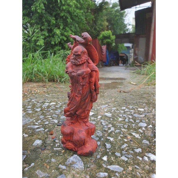 Tượng đạt ma sư tổ gỗ trắc đỏ đen cao 20 cm