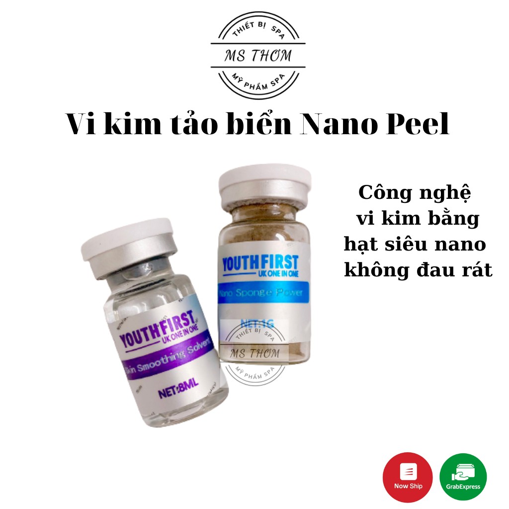 Vi kim tảo biển nano peel giúp da được tái tạo, căng bóng, trắng sáng, giảm thâm nám (1 cặp)