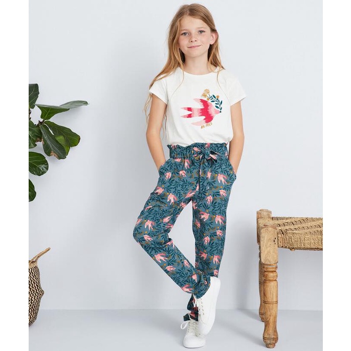 Q170 - Quần baggy lanh tape bé gái