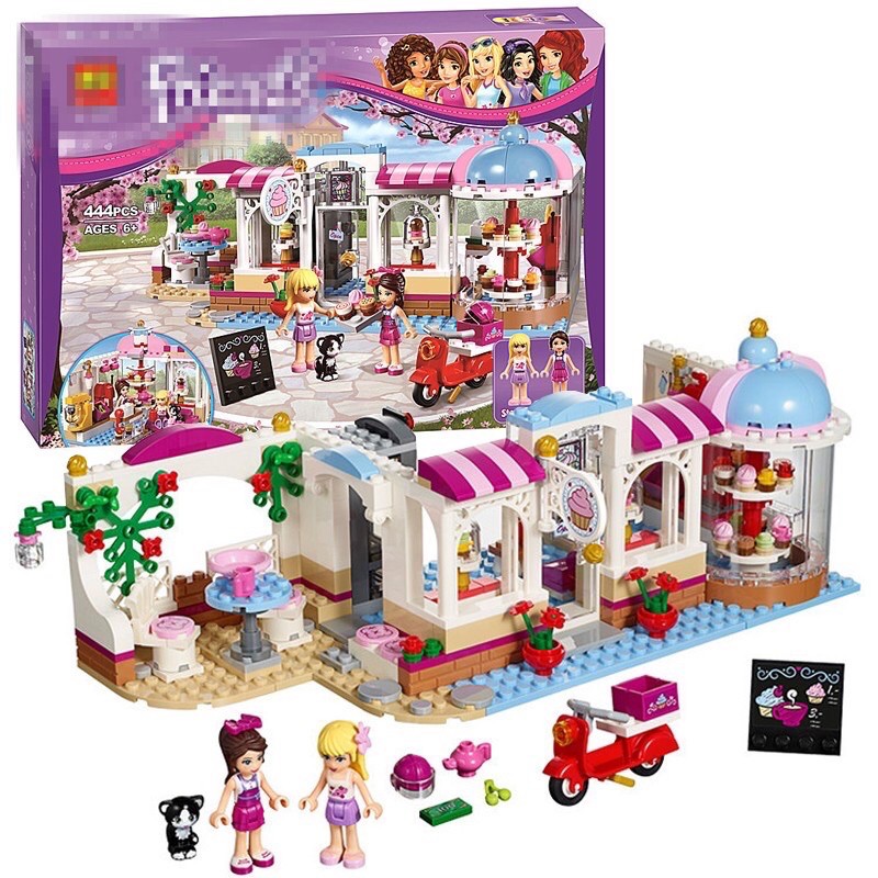 Đồ chơi lego friend xếp hình con gái Tiệm bánh ngọt friends heartlake