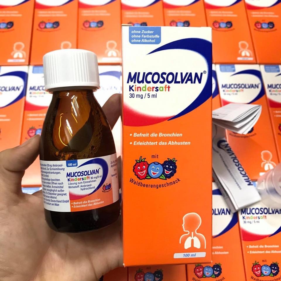 Siro giảm ho ⚡ CAM KẾT HÀNG CHUẨN ⚡ Siro ho Muscosolvan Kindersaft 100ml nội địa Đức hỗ trợ tan đờm, sạch đờm
