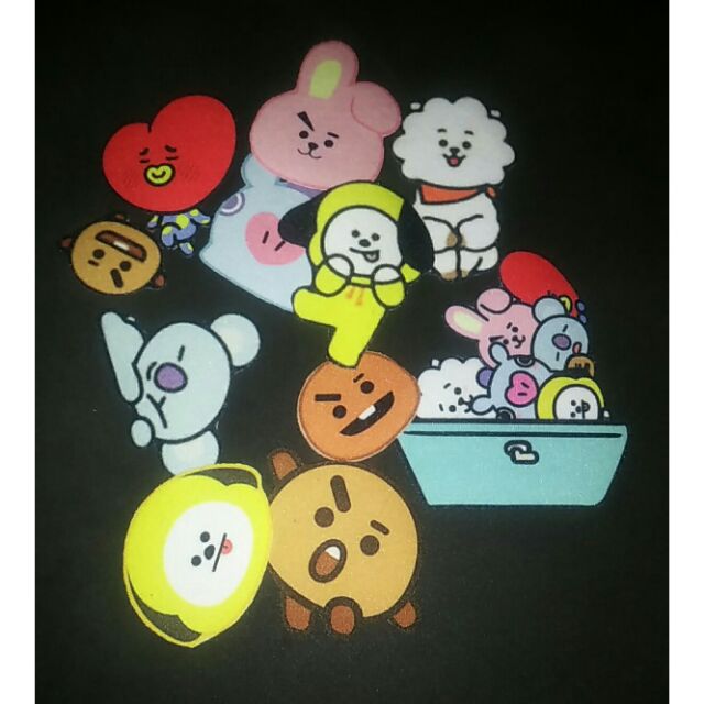 Bộ sticker ủi 12 chiếc BT21