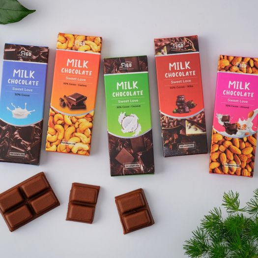 Kẹo socola sữa hạt cacao Nibs SIÊU NGON