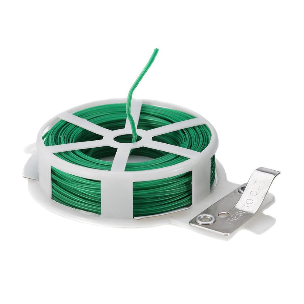 WX_Durable 30M Roll Wire Twist Ties Garden Cable Vegetable Gardening Climbers Tool