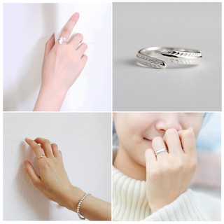 Nhẫn mạ bạc 925 (có thể điều chỉnh size, không gỉ)