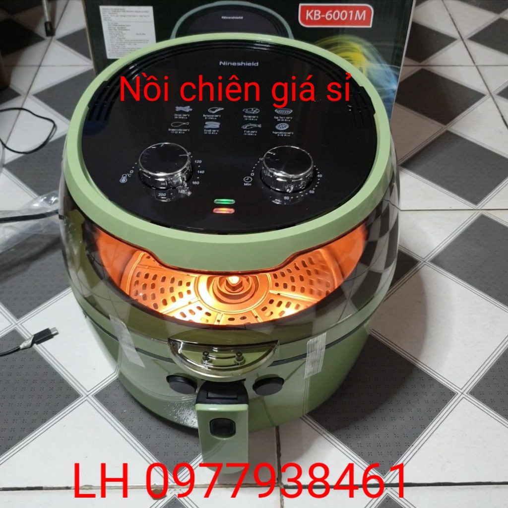 Nồi chiên không dầu 8L 10L Nineshield chính hãng KB-6001M KB-8001M Cam kết hàng loại đẹp bảo hành 12 tháng