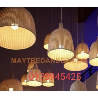 Xưởng sx- đèn mây tre đèn tre thả trần dmt006 -tre việt