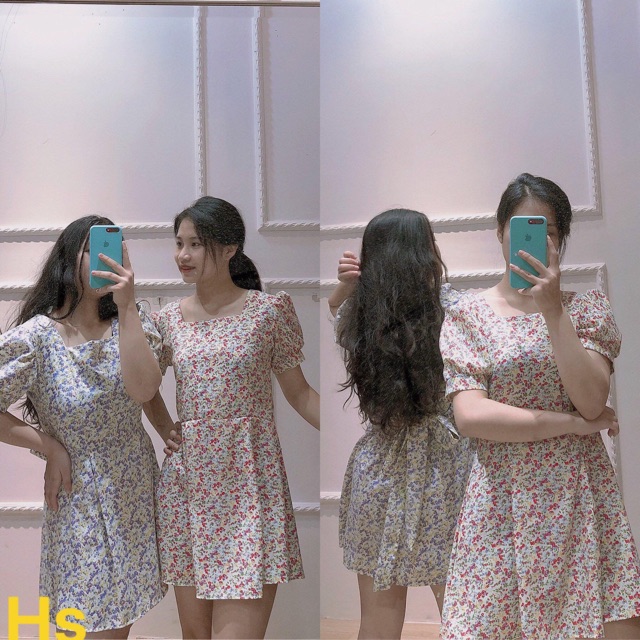 Váy hoa nơ lưng HSU1