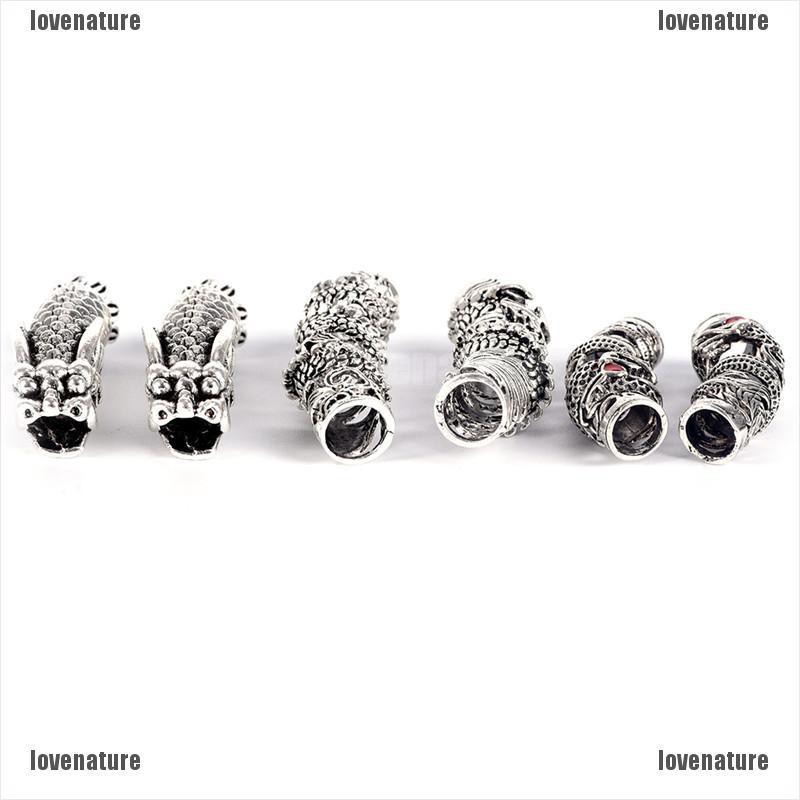 Vintage Dragon Dreadlock Beads Hair Beads Ring DIY Bracet Jewelry Hand Craft