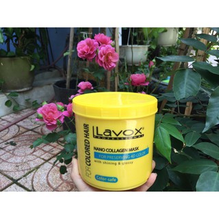 Hấp dầu chữ xanh LAVOX phủ bóng tóc màu tóc nhuộm 1000 ml
