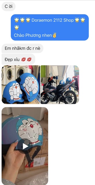 Nón, mũ bảo hiểm nửa đầu DORAEMON