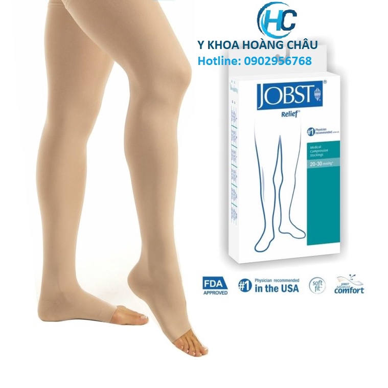 Vớ y khoa (vớ đùi) JOBST Relief, vớ chống suy giãn tĩnh mạch (100% USA)