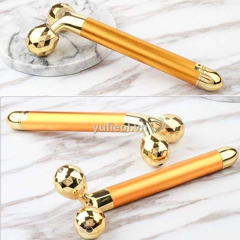 Dụng cụ masa mặt thư giãn Vline có rung Gold Massage Stick