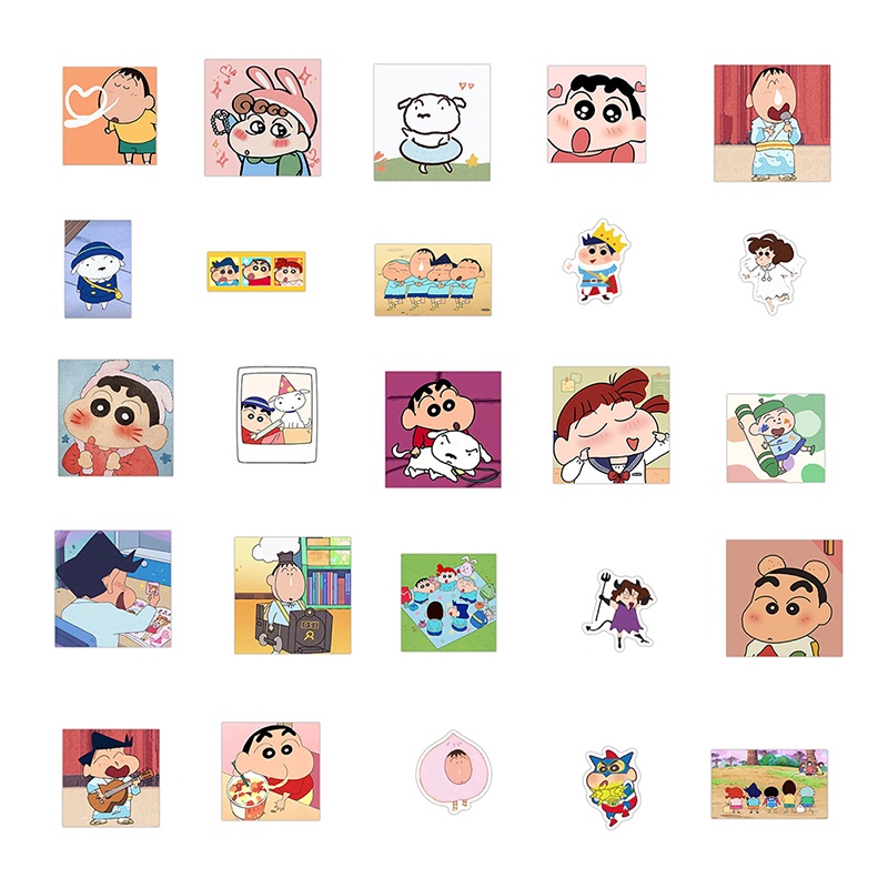 Set 50 Sticker Shin-Chan Dán Trang Trí Xe Đạp