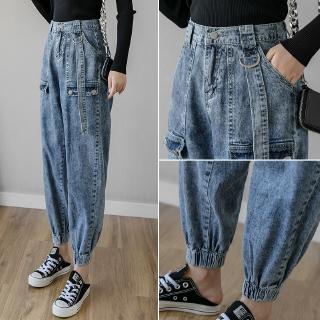 quần jeans nữ lưng cao ống đứng