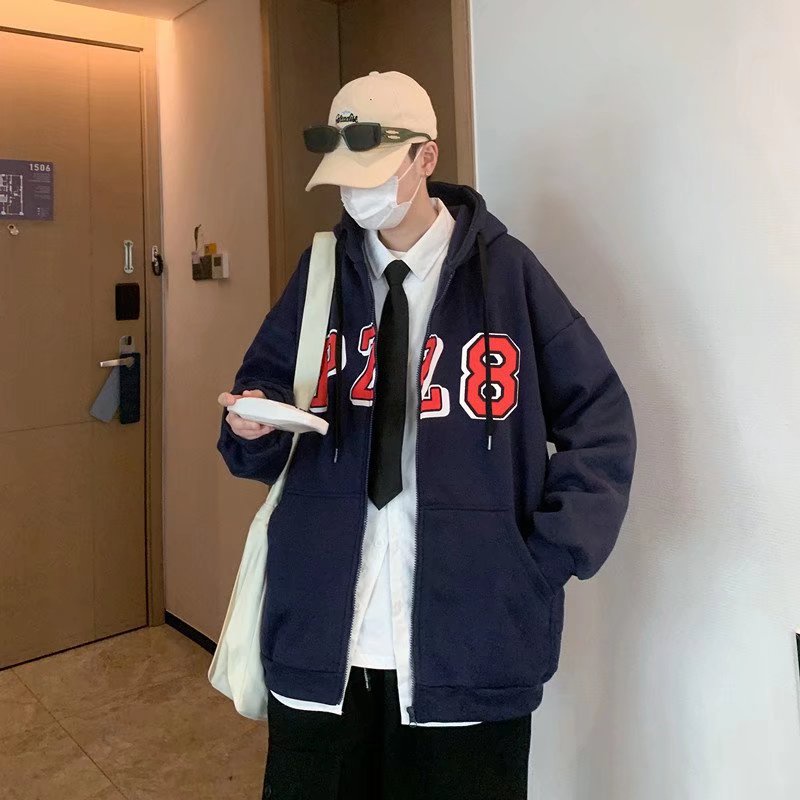 Áo Khoác Hoodie In Chữ Thời Trang Dành Cho Cặp Đôi