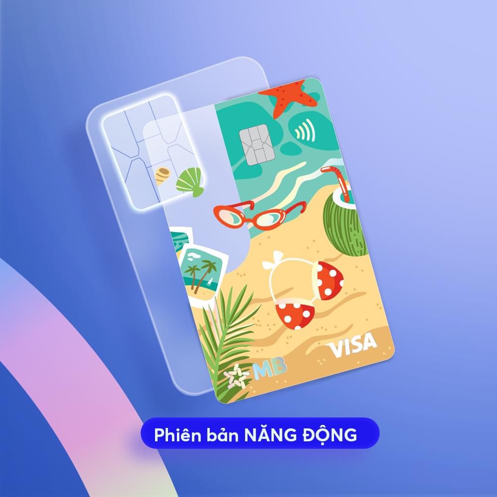 Thẻ Summer MBBank - Phiên bản Mùa hè Năng động, thẻ MBBank - Phiên bản sáng tạo, Thẻ ATM VISA MB ban