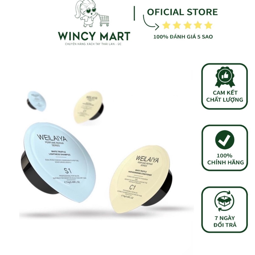 Cặp Dầu Gội Xả Phục Hồi Đa Tầng Weilaiya Mini Giúp Tóc Bóng Mượt Giảm Rụng Tóc Hàng Chính Hãng