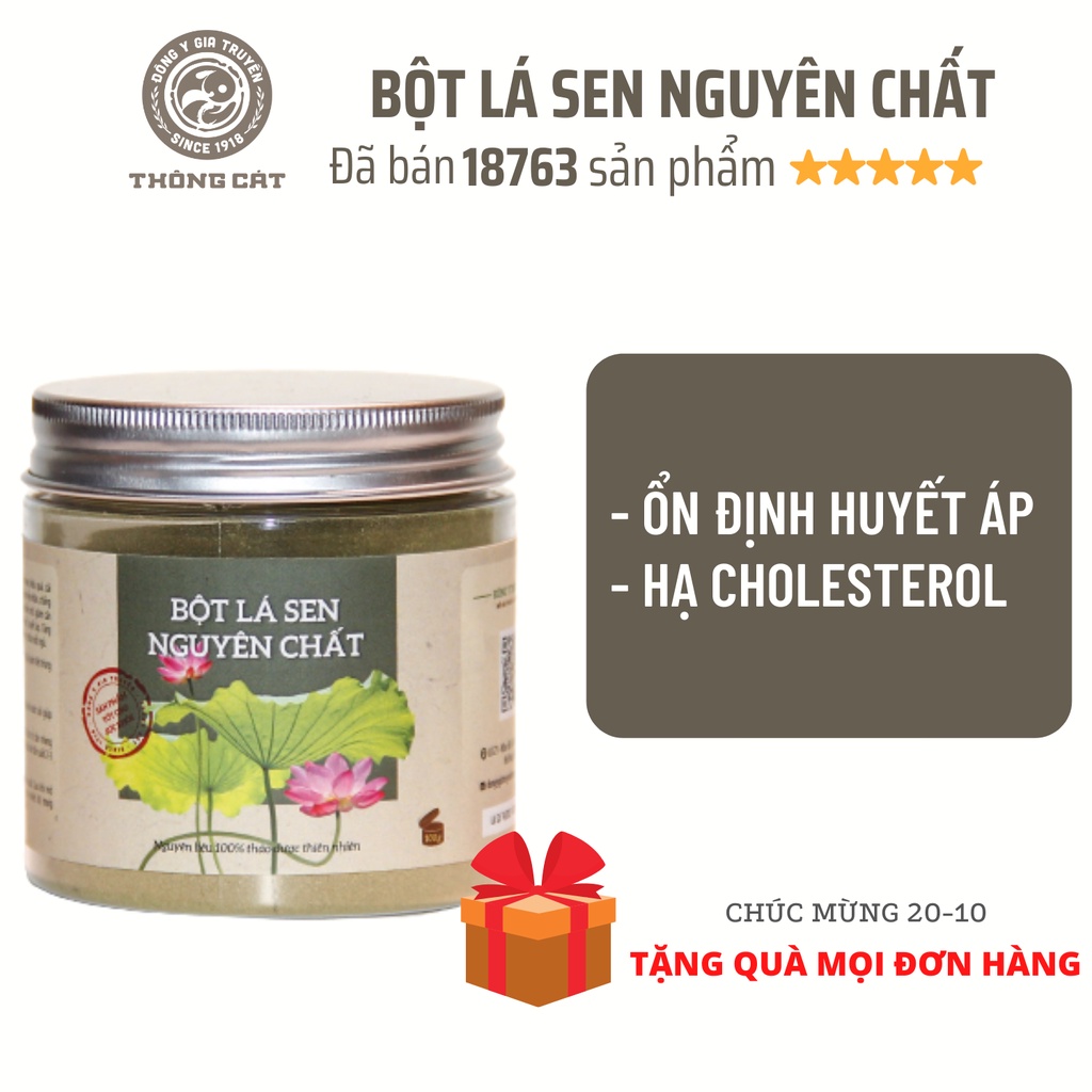 Bột lá sen nguyên chất CAO CẤP gia truyền THÔNG CÁT